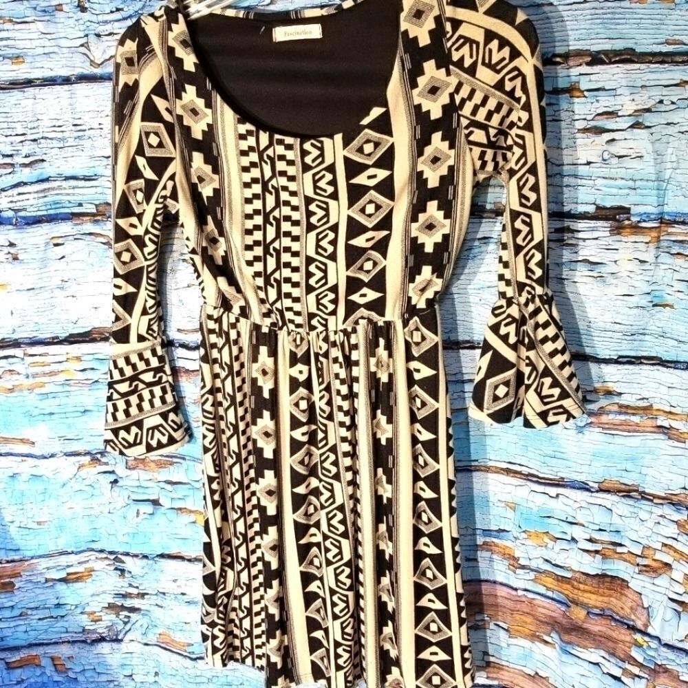 Fascination Bell Sleeves Pattern Dress